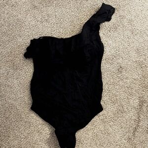 Maternity Swim Suit, one shoulder, black Size Medium; Cache Coeur